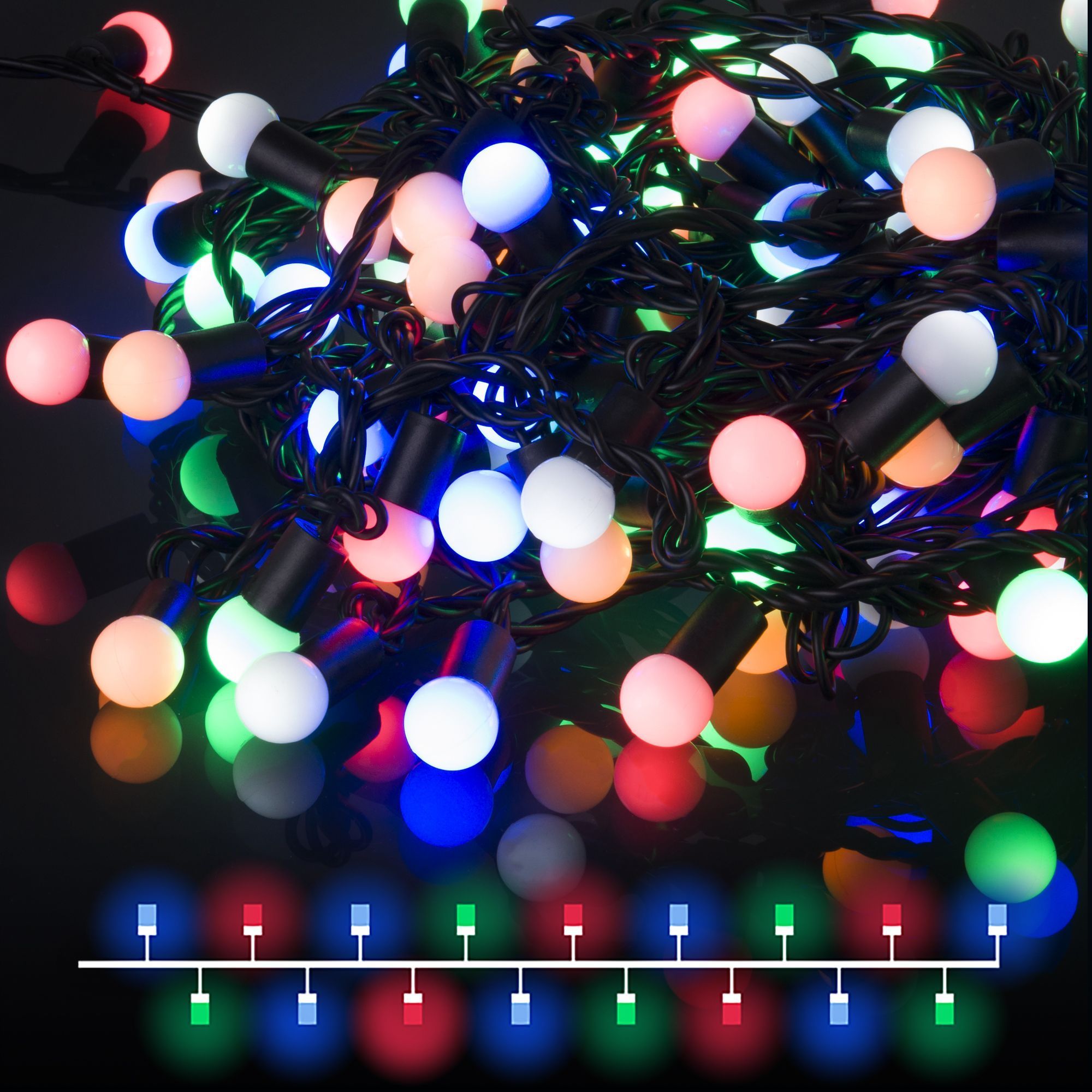 Гирлянда нить мульти с эффектом мерцания 10м IP65 400-103 Elektrostandard Eurosvet a049832