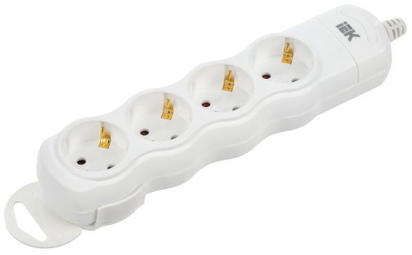 Розетка переносная разборная РПр04 4 места IEK WYP10-D-KP-16-04-ZS-K01
