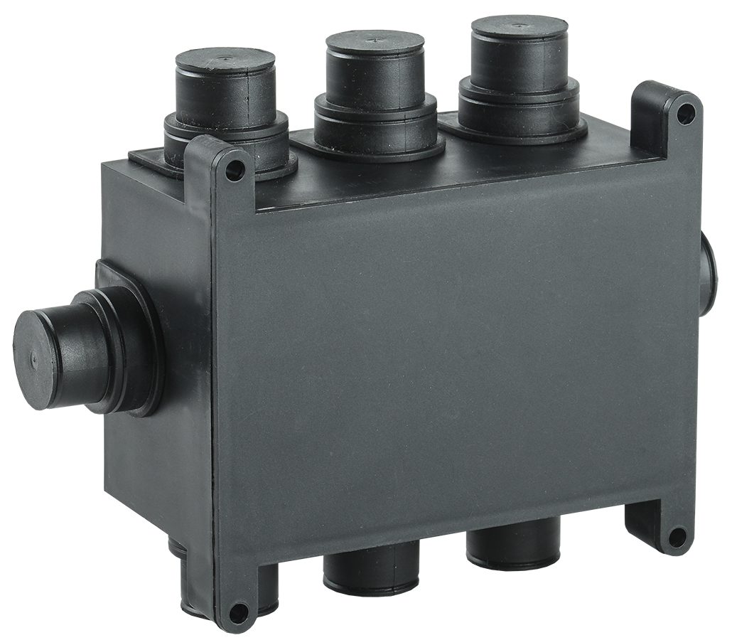 Коробка распаячная 118х76х60мм для монолитного строительства черная IEK UKM10-118-076-060-O-K02