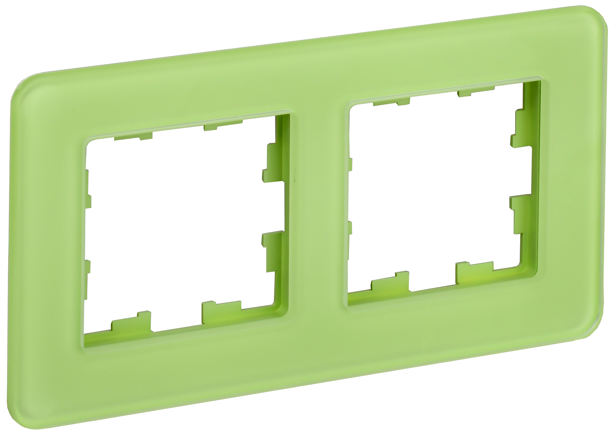BRITE Рамка 2-местная РУ-2-2-Бр стекло эко грин RE IEK