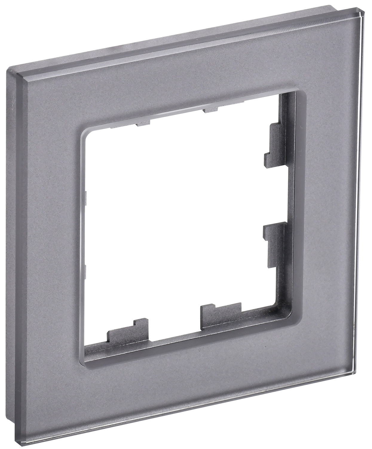 BRITE Рамка 1 -местная РУ-1-2-БрСе стекло серый IEK