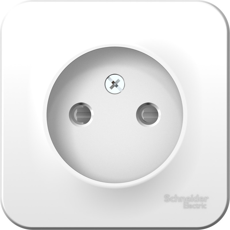 Розетка 1-м ОП Blanca 16А IP20 250В без заземл. защ. шторки с изолир. пластиной бел. SE BLNRA001111 - Фото 3