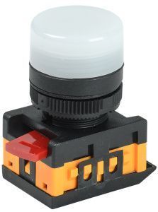 Лампа AL-22TE сигнальная d=22мм белый неон/240В цилиндр IEK BLS30-ALTE-K01