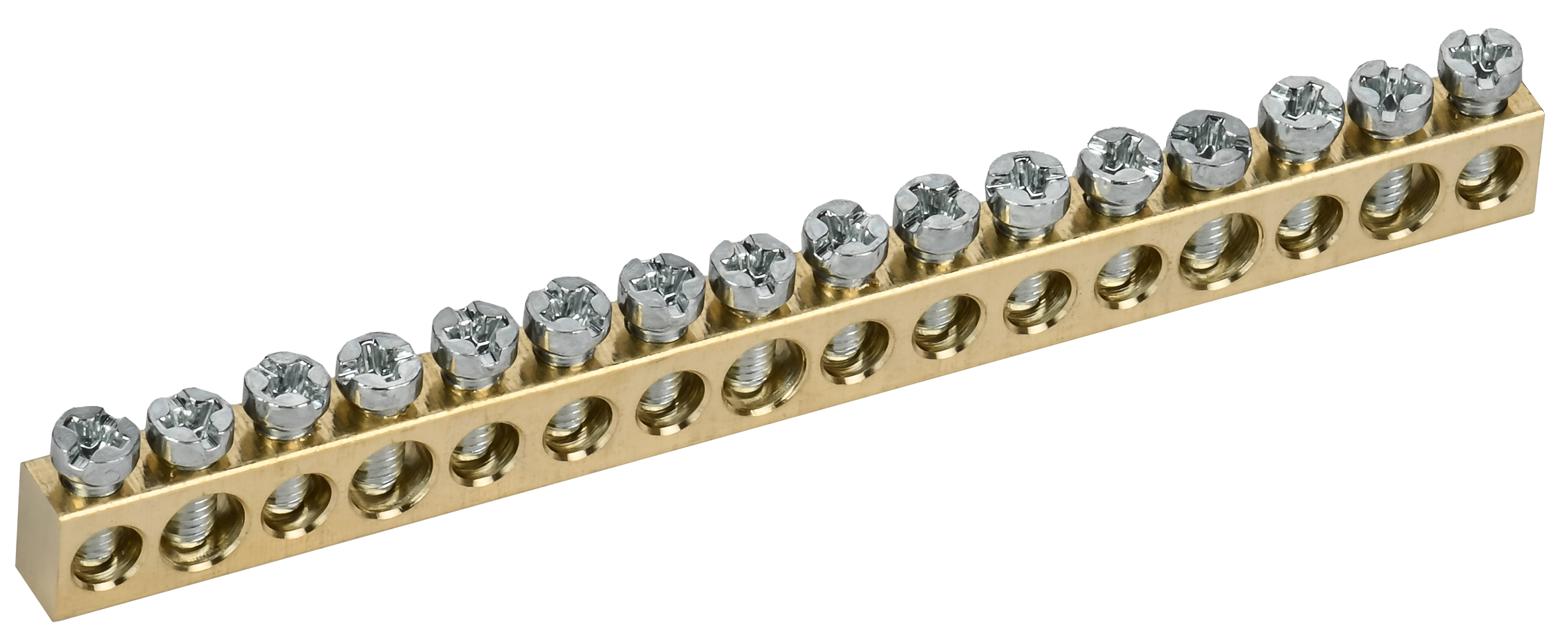 TEKFOR Шина нулевая сечение 6х9 16 отверстий IEK TF-KP00D-SN-16