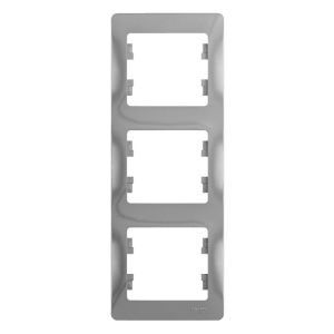 Рамка 3-м Glossa вертикал. алюм. SE GSL000307 284583