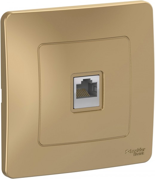 Розетка компьютерная 1-м СП Blanca RJ45 кат.5E титан SE BLNIS045004 - Фото 2