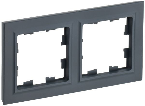 BRITE Рамка 2-местная РУ-2-БрГ графит IEK BR-M22-K53
