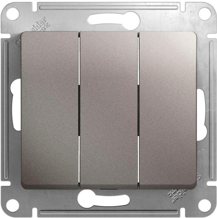 Выключатель 3-кл. СП Glossa 10А IP20 (сх. 3) 10AX механизм платина SE GSL001231
