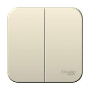 Выключатель 2-кл. ОП Blanca 10А IP20 (сх. 5) 250В с изолир. пластиной молочн. SE BLNVA105012 1210501