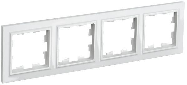 BRITE Рамка 4-местная РУ-4-БрБ белый IEK BR-M42-K01