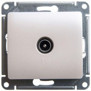Розетка телевизионная проходная TV 1-м СП Glossa 4дБ механизм перламутр SE GSL000692 1180381