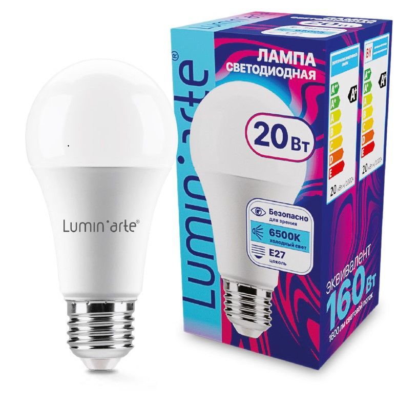 Светодиодная лампа Luminarte LSTD-A60-20W6KE27 20Вт 6500K E27 LSTD-A60-20W6KE27