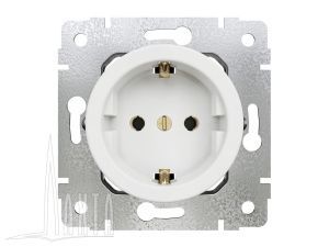 Розетка с ЗК, скрыт,установки, цвет - белый Лахта/Лахта СенатЪ GE35301-01