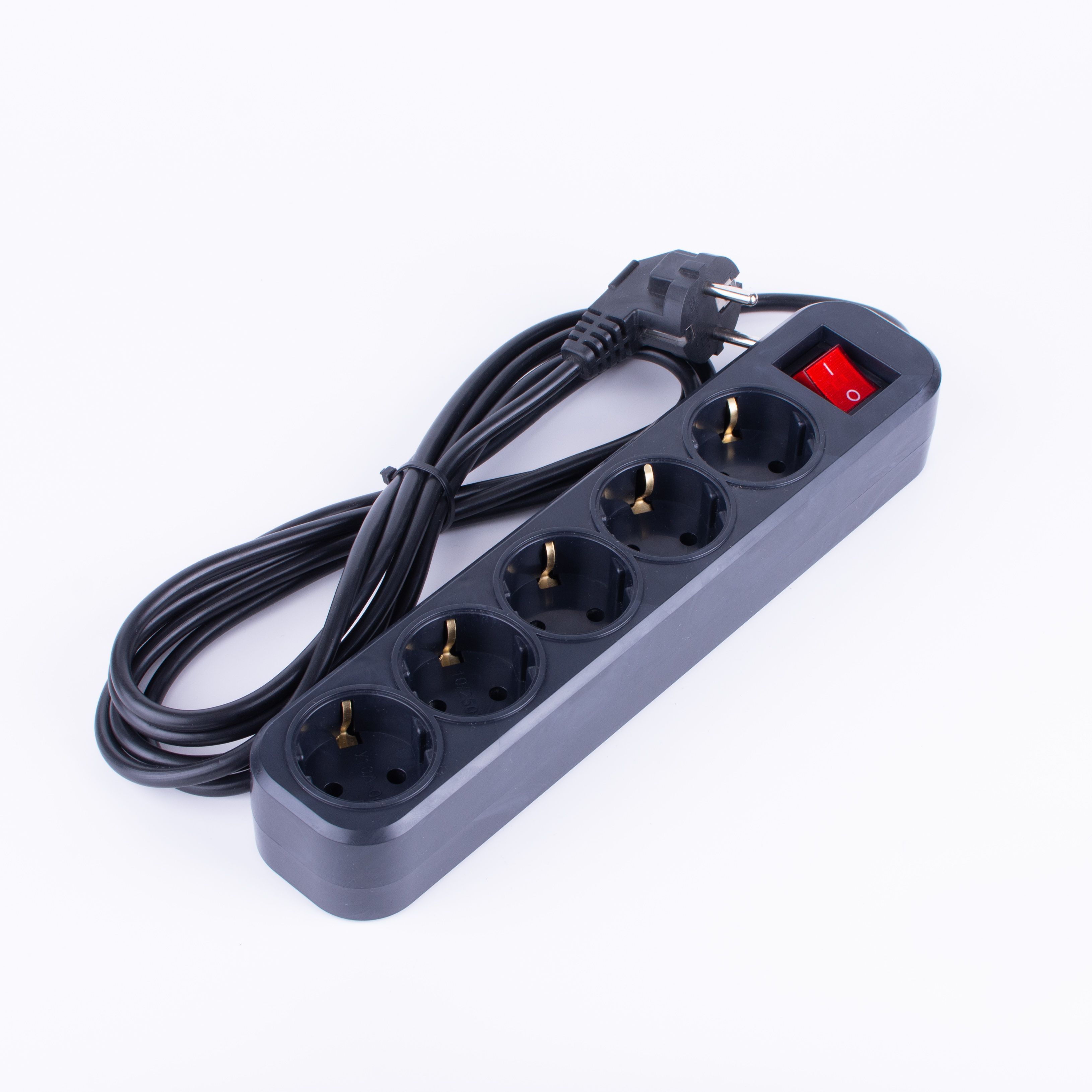 Сетевой фильтр СФ05 ПВС 3*0,75 (10А) 5гн. 3м. черный DEKRON DEK0905-1513