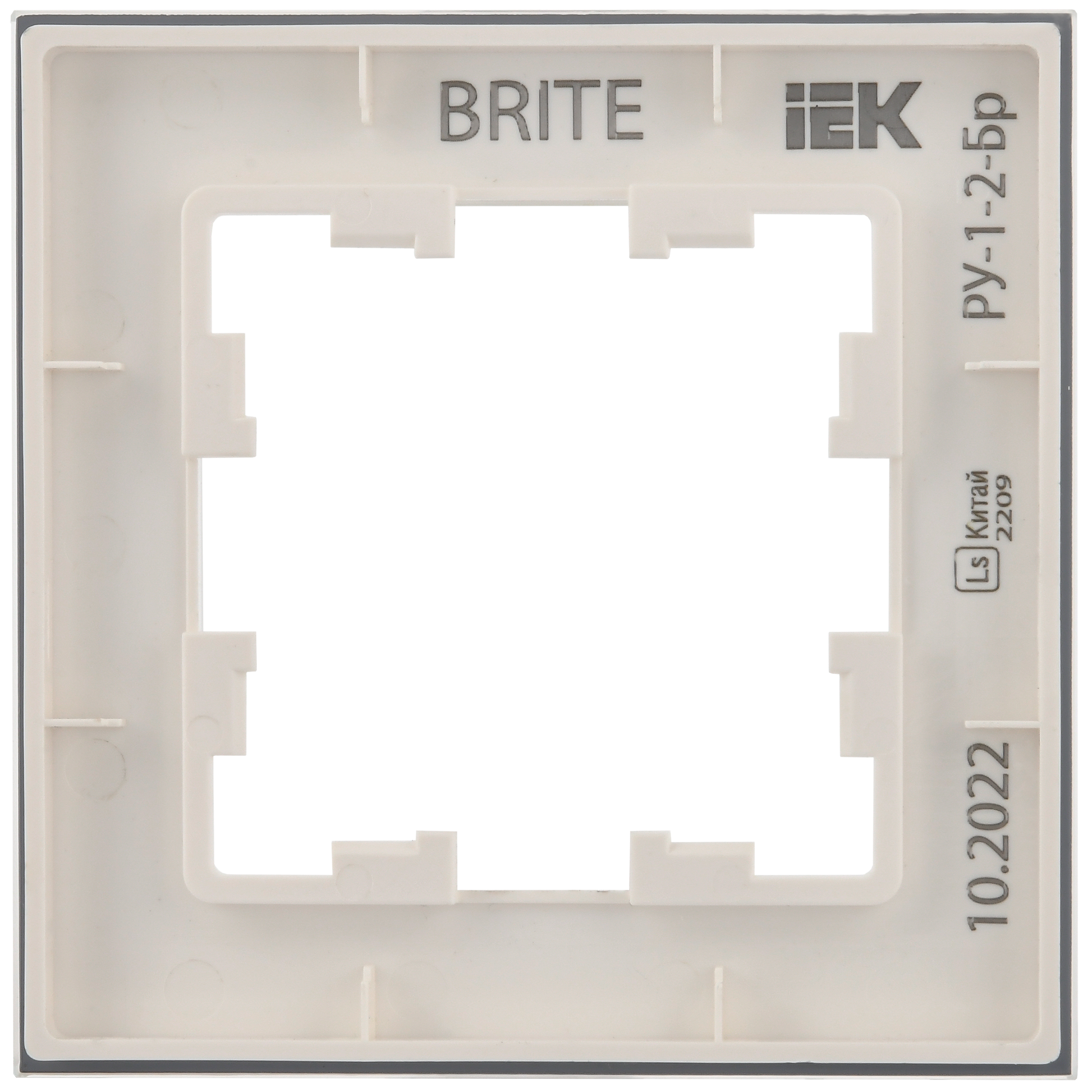 BRITE Рамка 1-местная РУ-1-2-Бр стекло белый матовый IEK - Фото 4