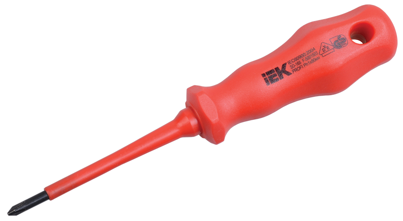 Отвертка крестовая PROFI Ph0х75мм 1000В IEK TSC-3PH-075