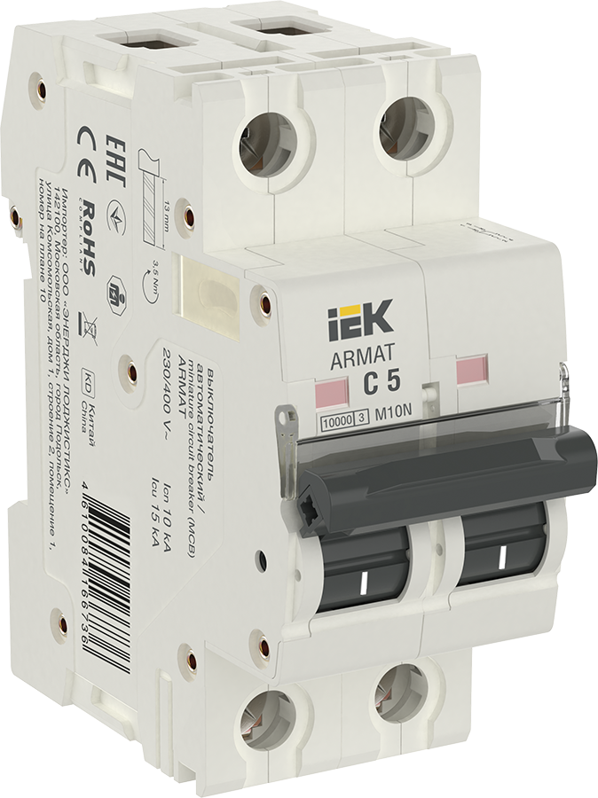 ARMAT Автоматический выключатель M10N 2P C 5А IEK