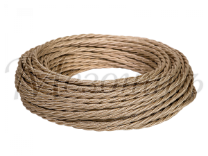 Провод декоративный витой TV+Internet, цвет- бежевый перламутр, ТМ "МезонинЪ,(бухта 45м) GE72100-29 GE72100-29