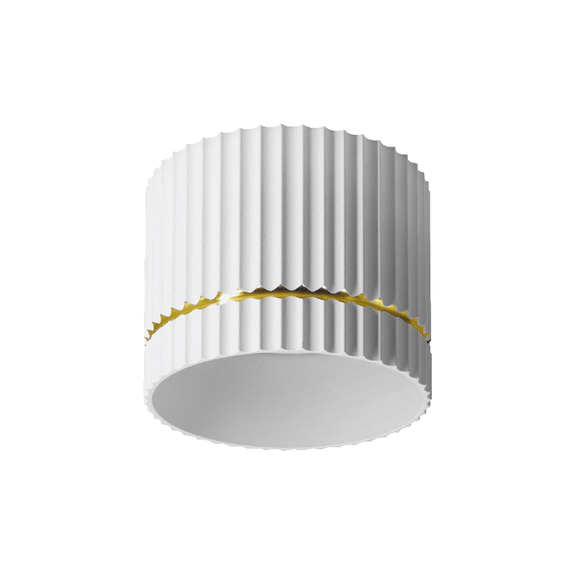 Накладной светильник WOLTA WSL-GX53/18WG NIMB под лампу GX53 Белый/золото D85x70 WSL-GX53/18WG