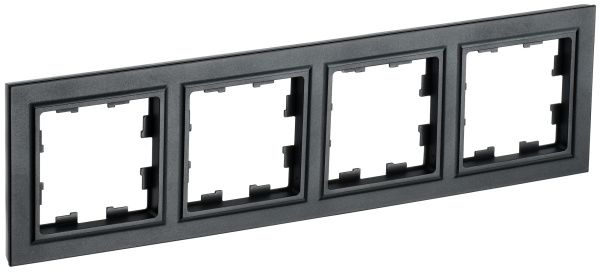 BRITE Рамка 4-местная РУ-4-БрЧ черный IEK BR-M42-K02