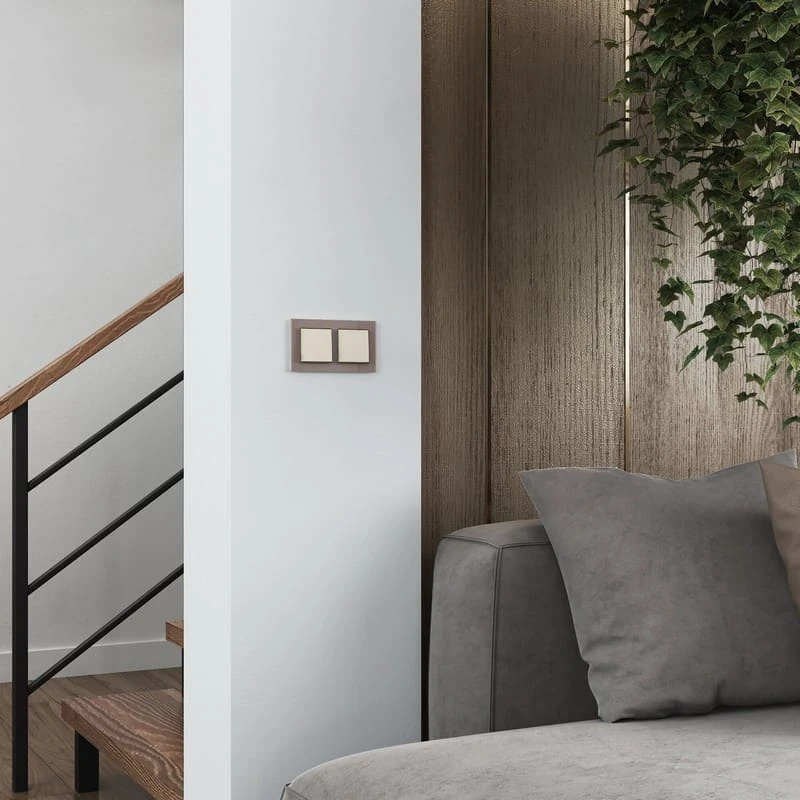 Рамка на 2 поста Favorit (латте, стекло) Werkel - Фото 3