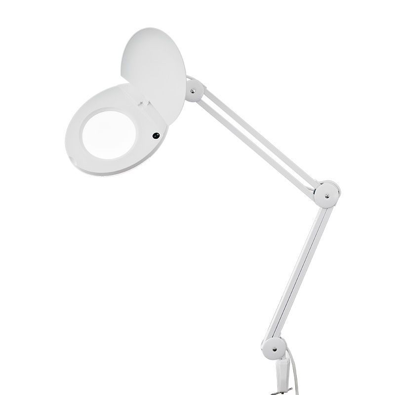 Лупа на струбцине круглая 3D с подсветкой и крышкой, ø127мм, белая (6025,ВО) REXANT 31-0202