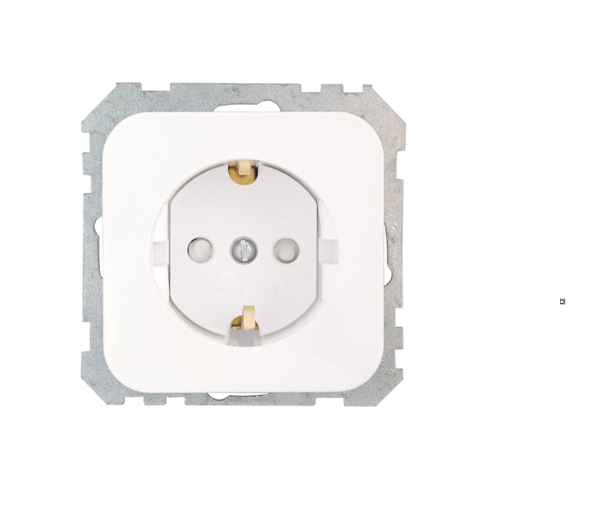 Розетка с заземляющим контактом и шторками скрытой установки (узел) РС16-479