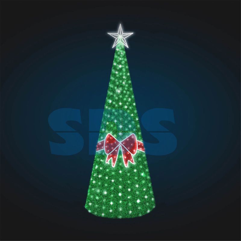 Декоративная Мишурная елка с бантом 500 см 501-685