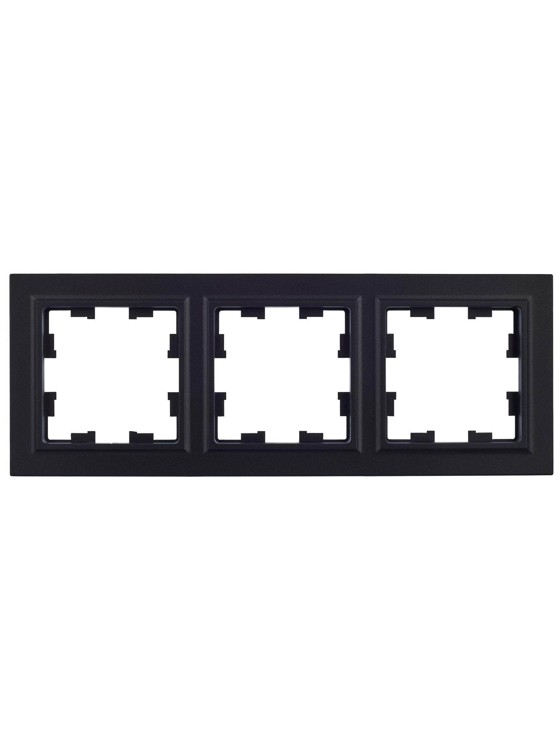 BRITE Рамка 3-местная РУ-3-БрЧ черный IEK - Фото 5