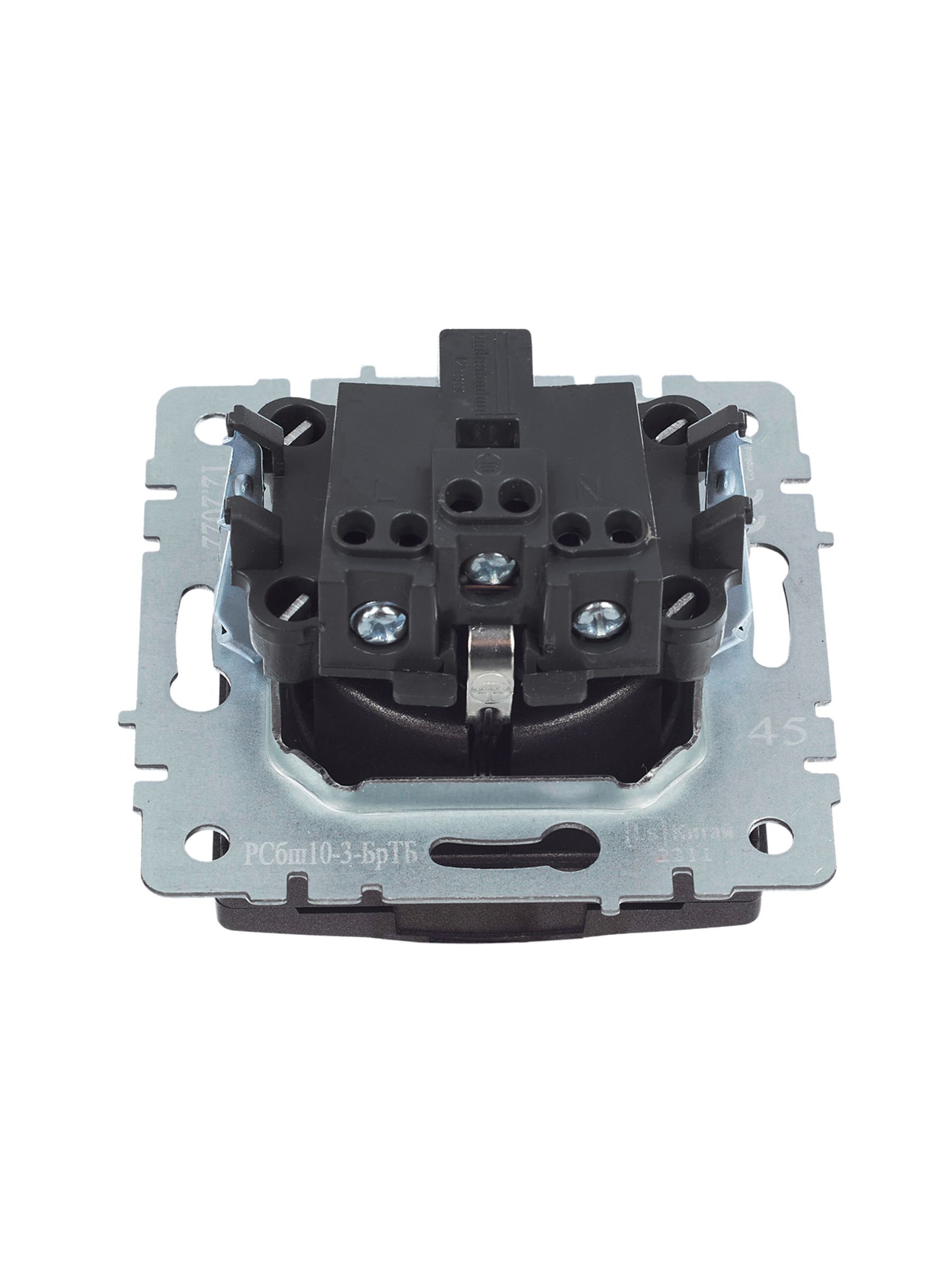 BRITE Розетка 1-местная с заземлением с защитными шторками и крышкой 16А IP20 РСбш10-3-БрТБ темная бронза IEK - Фото 8