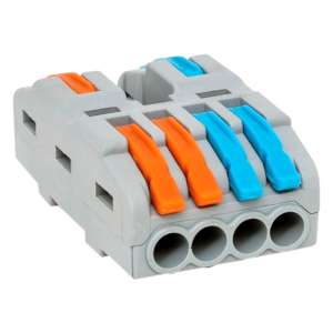 Строительно-монтажная клемма СМК 222-424 разветвительная 4 выхода 0,08-4 мм2 EKF plc-smk-422-4