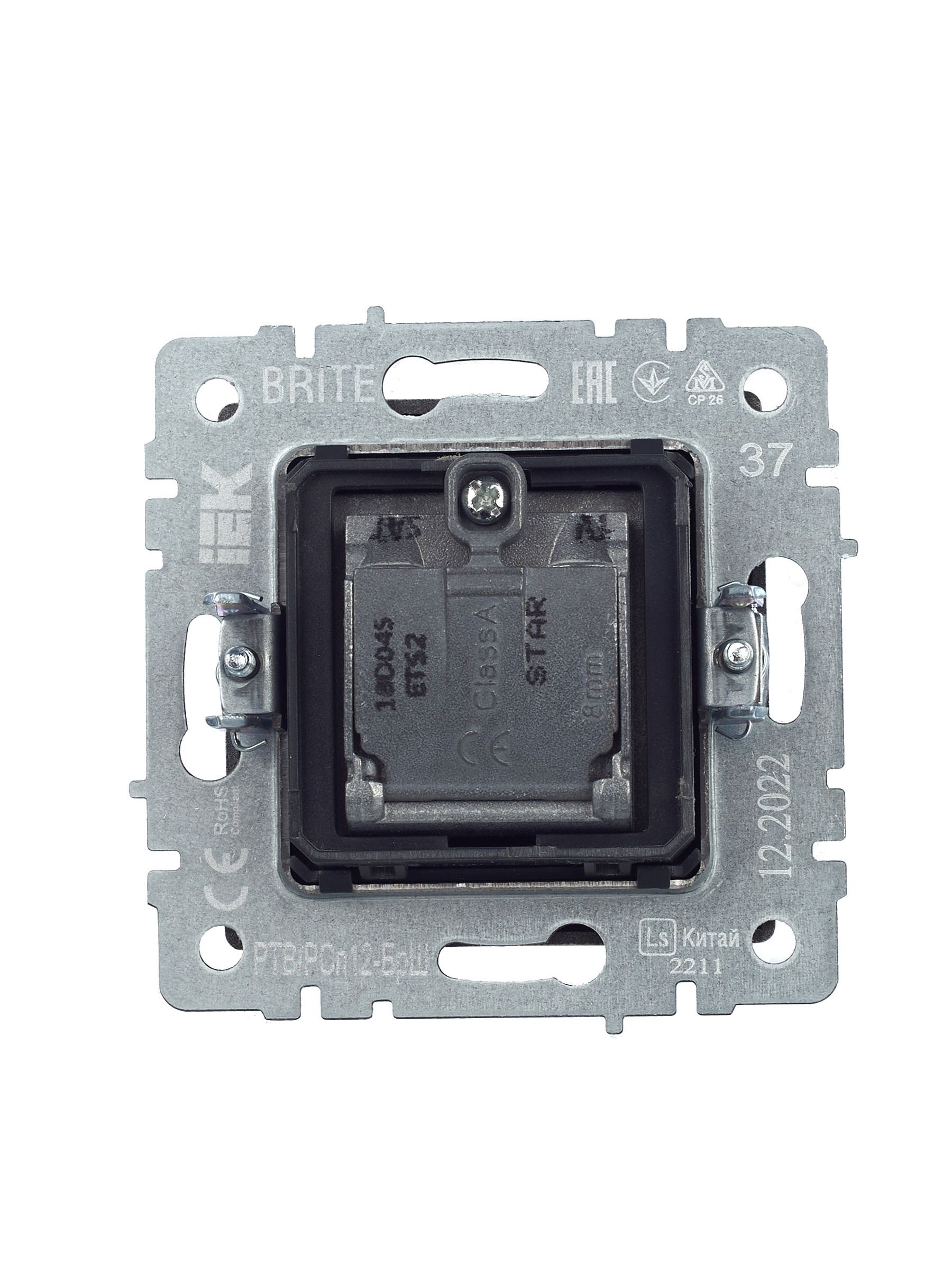 BRITE Розетка двойная TV+SAT РТВ/РСп12-БрШ шампань IEK - Фото 6