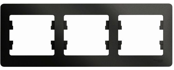 Рамка 3-м Glossa горизонт. антрацит SE GSL000703