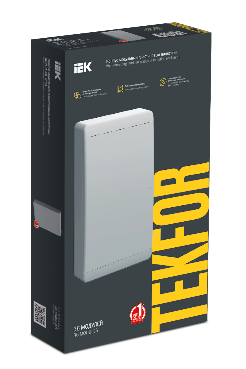 TEKFOR Корпус пластиковый БЕЛЫЙ ЩРН-П-36, IP41 белая дверь IEK - Фото 2
