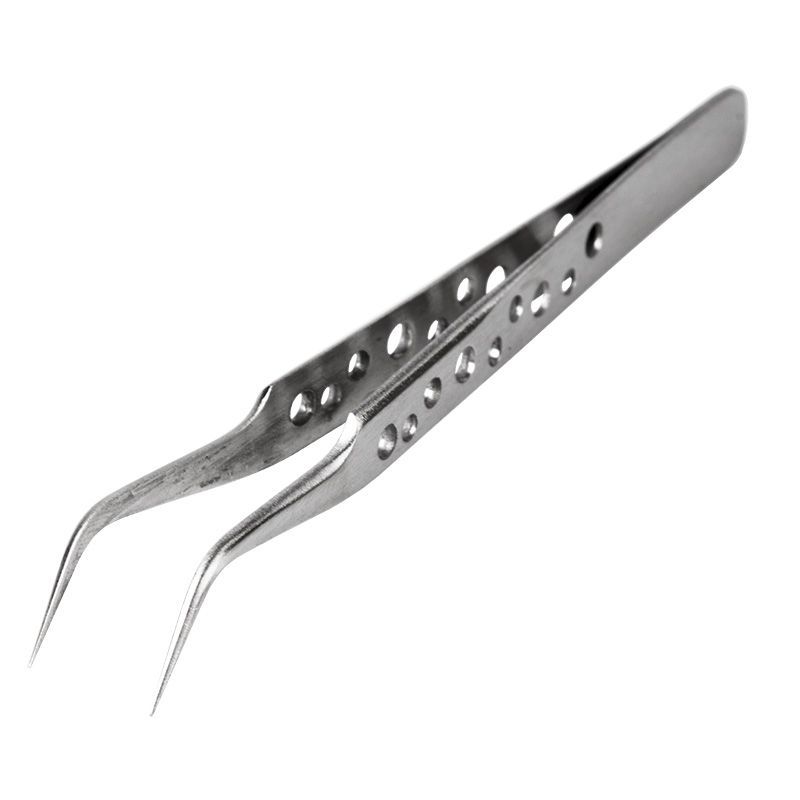 Пинцет изогнутый узкий 120мм Airy (блистер) REXANT 12-0385