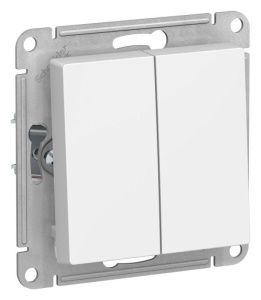 Выключатель 2-кл. AtlasDesign (сх. 5) 10AX механизм лотос SE ATN001351 1739937