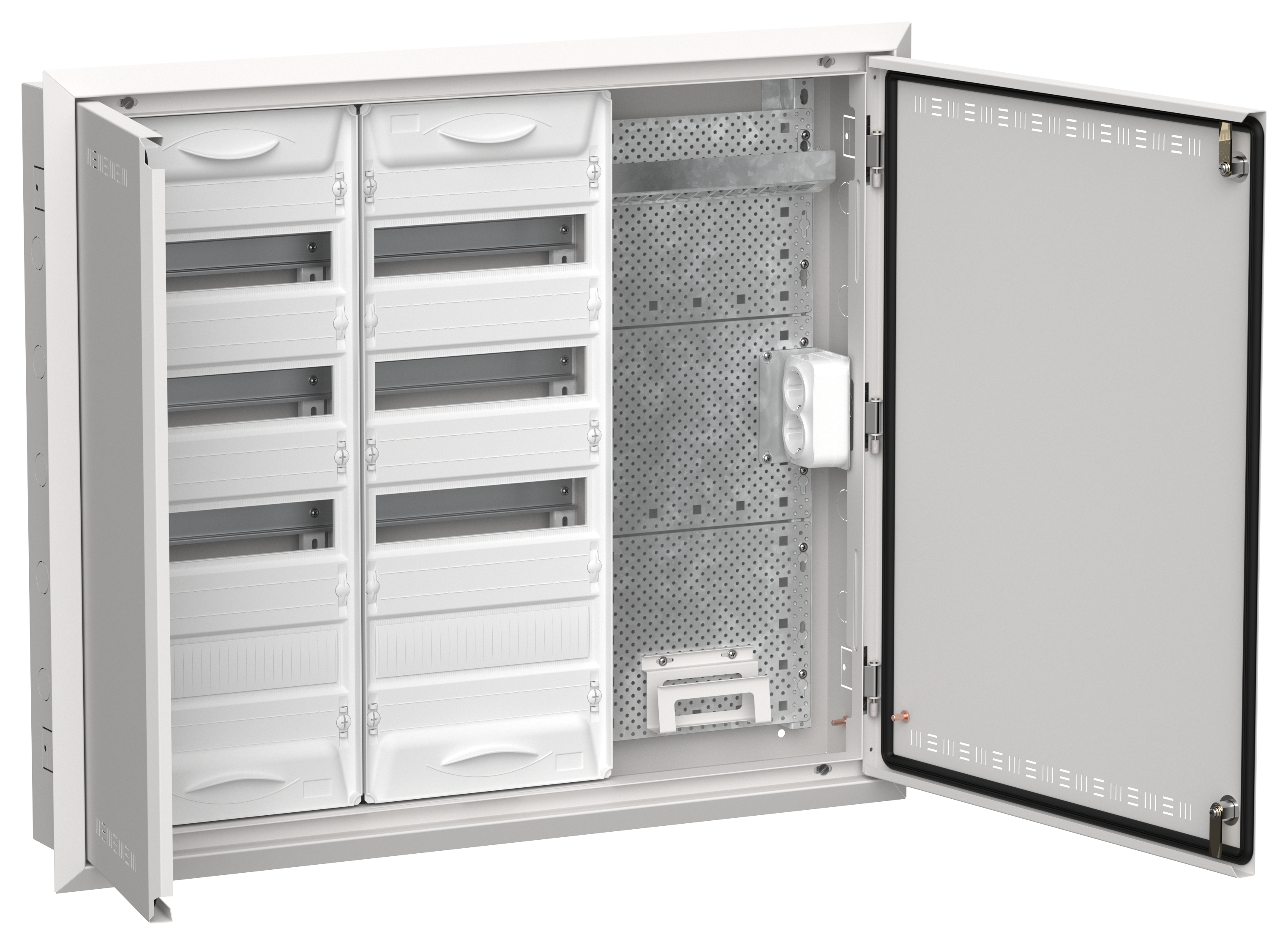 TITAN 5 Корпус комбинированный ЩРв-96 (3х48) 755х885х130мм IP30 белый IEK TI5-51-V-3X048-30