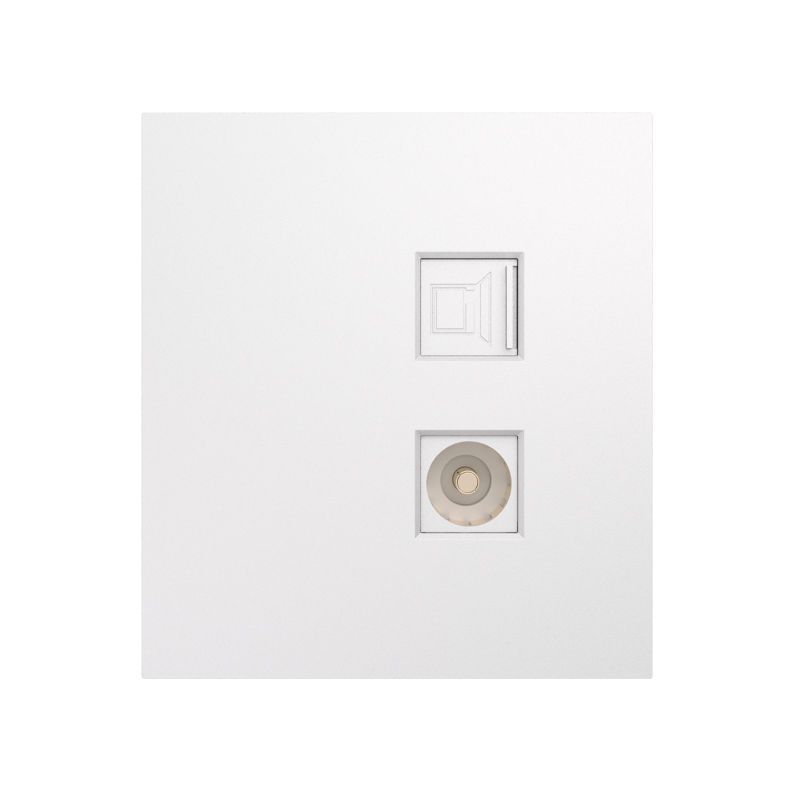 Розетка STRONG компьютерная RJ45 кат6 + TV с/у жемчуг KRANZ KR-78-0722-4