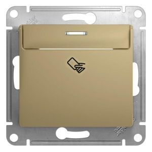 Выключатель карточный 1-кл. СП Glossa 10А IP20 (сх. 6) механизм титан SE GSL000469 1063801