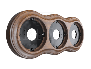 Рамка 3-местная, цвет - темный дуб GE70833-26