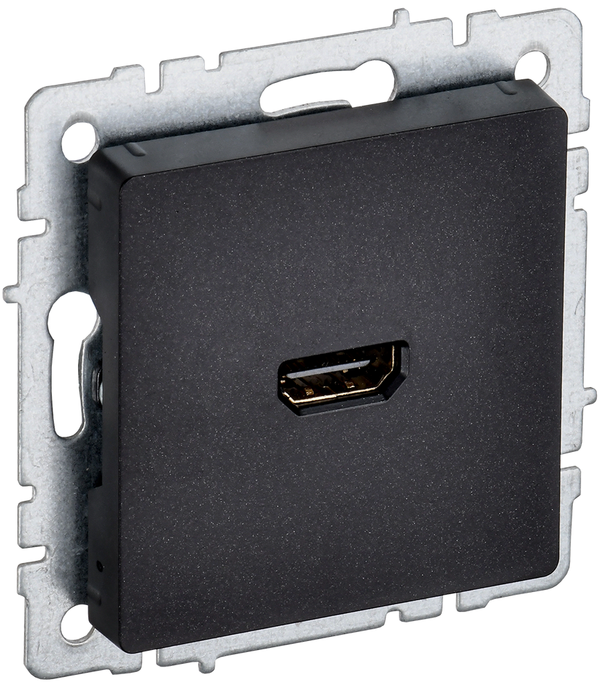 BRITE Розетка HDMI РHDMI-0-БрЧ черный IEK BR-H10-K02