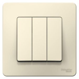 Выключатель 3-кл. СП Blanca 10А IP20 (сх. 1+1+1) 250В молочн. SE BLNVS100502 1210298