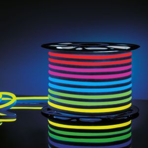 Гибкий неон светодиодный 220V 12W 80Led 5050 IP67 односторонний RGB, 50 м Elektrostandard a045405