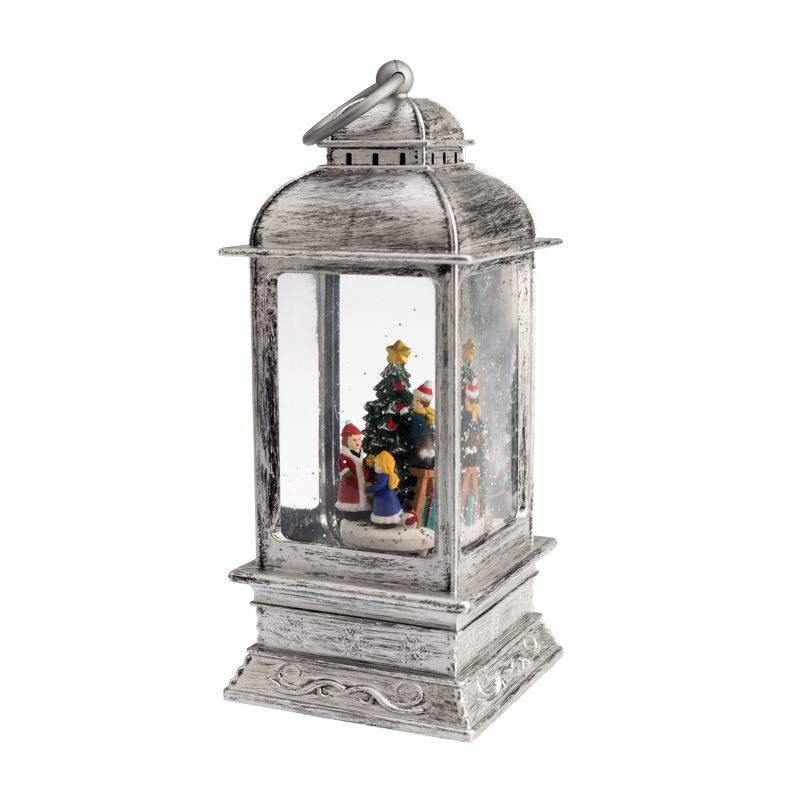 Декоративный фонарь с эффектом снегопада и подсветкой Рождество, белый 501-065