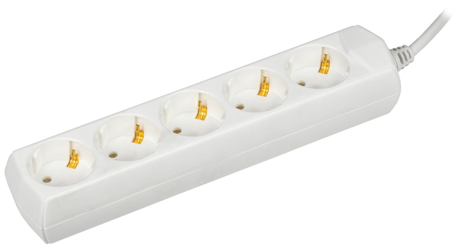 Удлинитель У05 5 мест с заземлением 1,5м 3х1мм2 10А/250В GENERICA WYP10-10-05-D15-Z-G