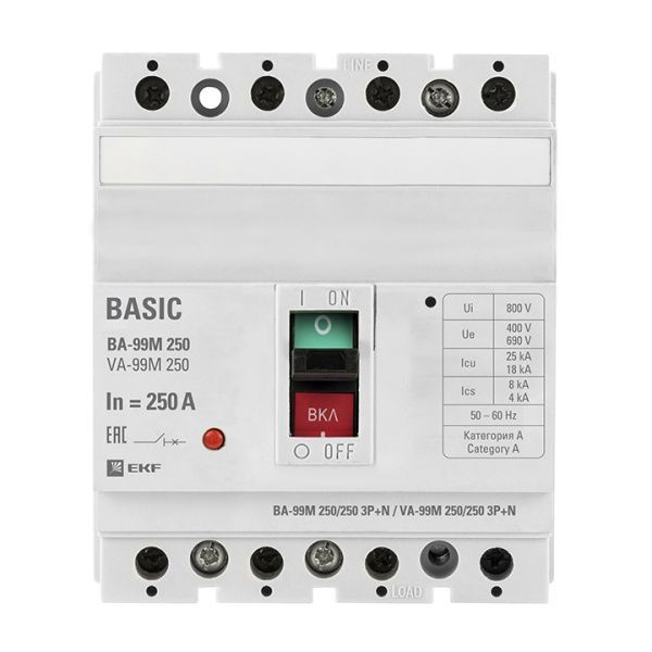 ВА-99М 250/250А 3P+N 35кА EKF