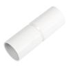 Патрубок-муфта белая d40 мм (20шт/220шт уп/кор) Промрукав PR.01740б