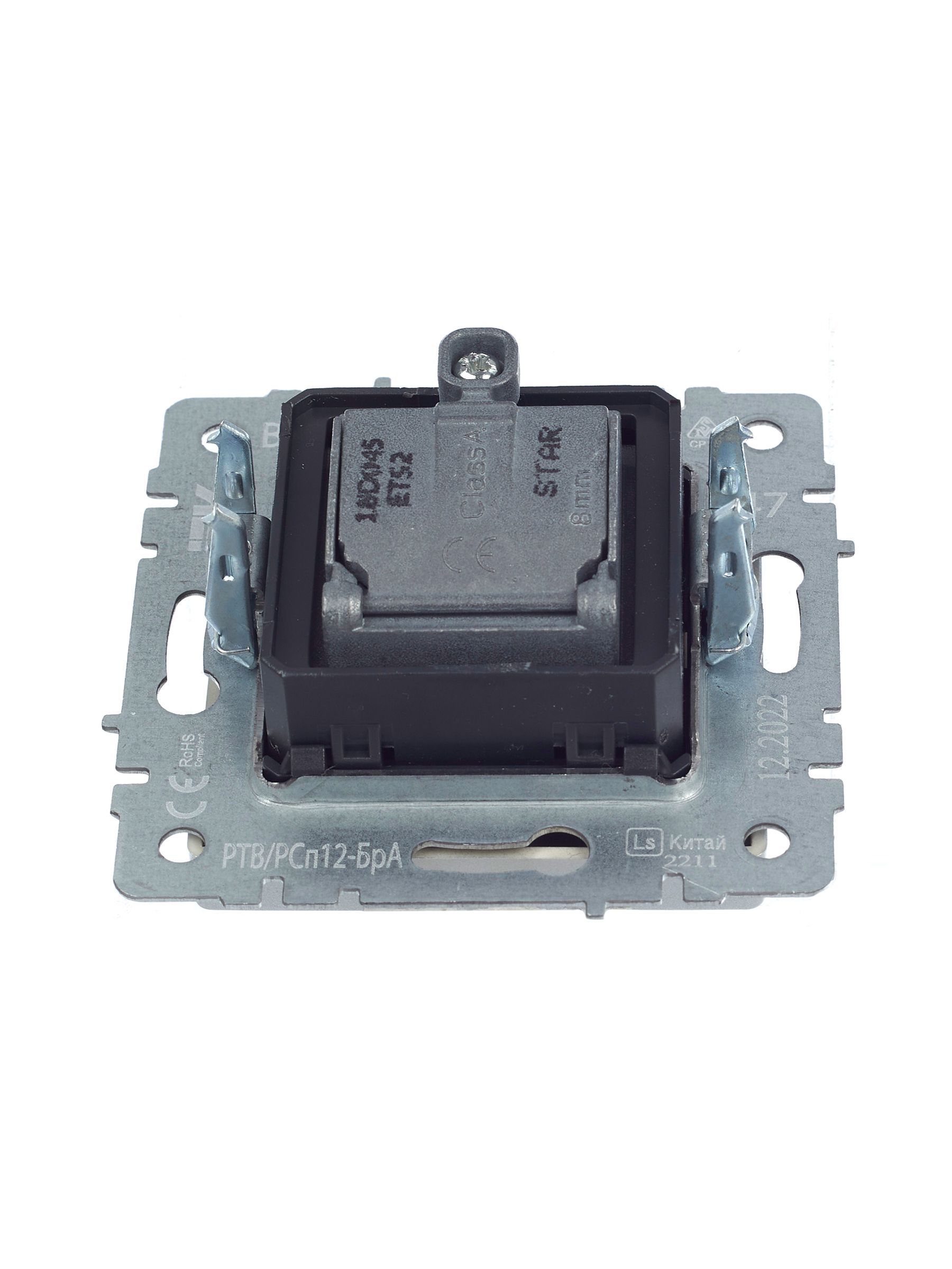 BRITE Розетка двойная TV+SAT РТВ/РСп12-БрА алюминий IEK - Фото 7