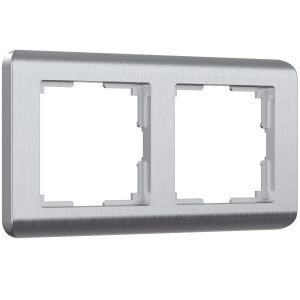 Рамка на 2 поста Stream (серебряный) Werkel W0022106