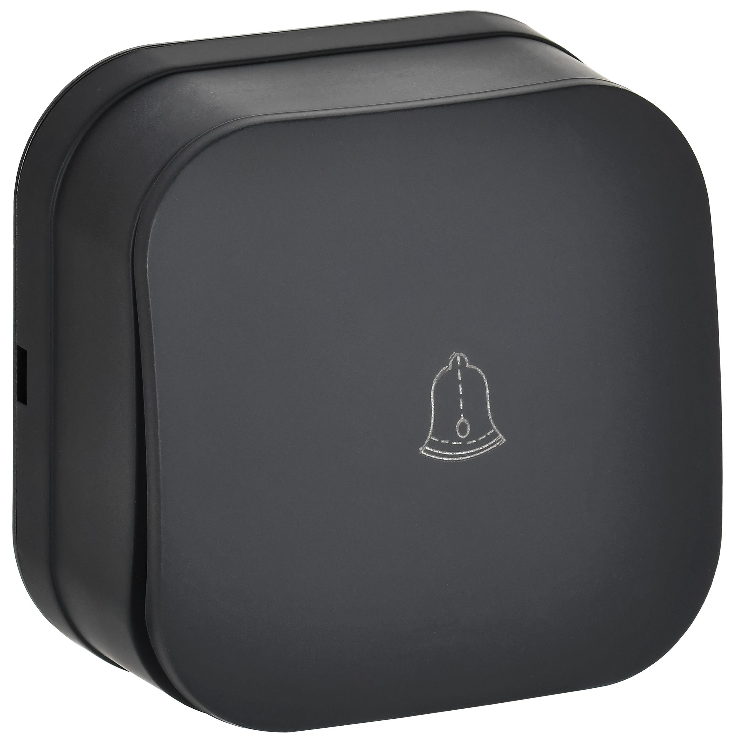 GLORY Выключатель 1-клавишный для открытой установки самовозвратный 10А ВСс20-1-0-ХЧм черный матовый IEK EVH14-K02M-10